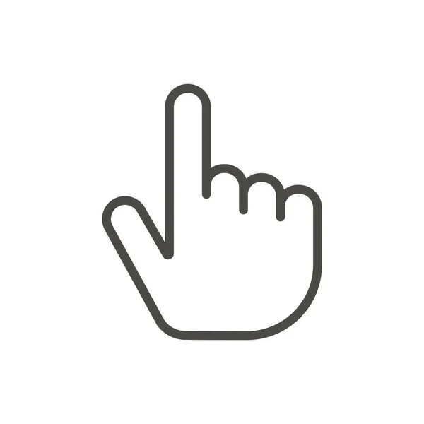 Touch icon vector. Line push symbol. — Stock Photo, Image