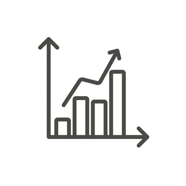 Statistic chart icon vector. Line graph symbol. — Stock Photo, Image