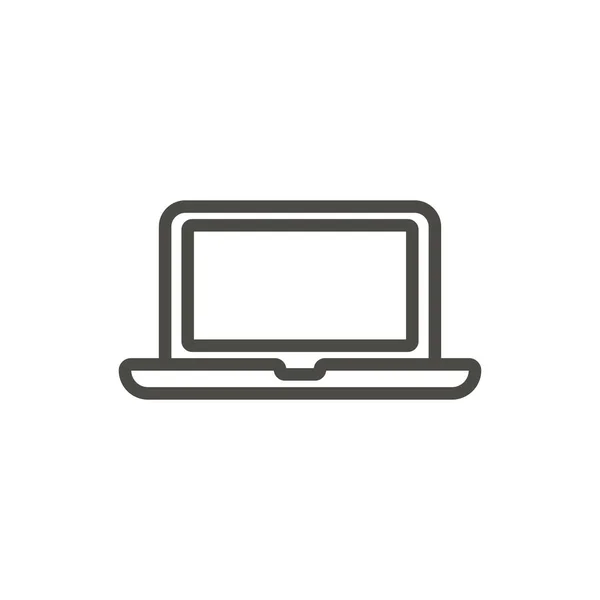 Laptop icon vector. Line notebook symbol. — Stock Photo, Image