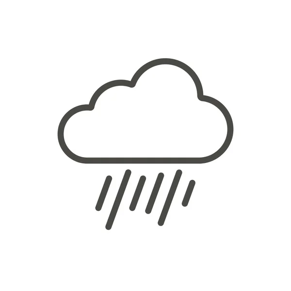 Rain cloud icon vector. Line raindrop symbol. — Stock Photo, Image