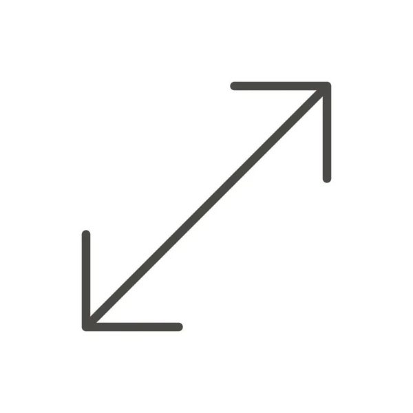 Ändra storlek på ikonen vektor. Stretch linjesymbol. — Stockfoto