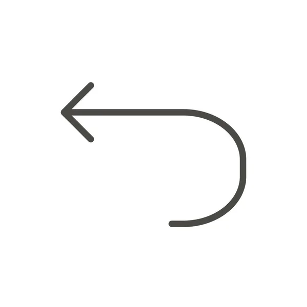 Symbolvektor rückgängig machen. Zeile zurück Symbol. — Stockfoto