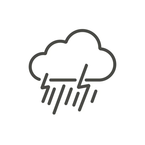Icono de tormenta de lluvia vector. Línea de tormenta símbolo . — Foto de Stock