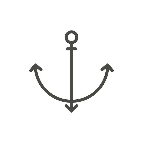 Vettore di icone di ancoraggio. Simbolo linea . — Foto Stock