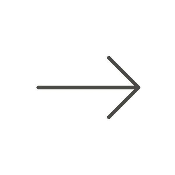 Vidarebefordra ikon, högerpilen vektor. Nästa linjesymbol. — Stockfoto