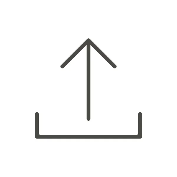 Upload pictogram vector. Lijn uploaden symbool. — Stockfoto