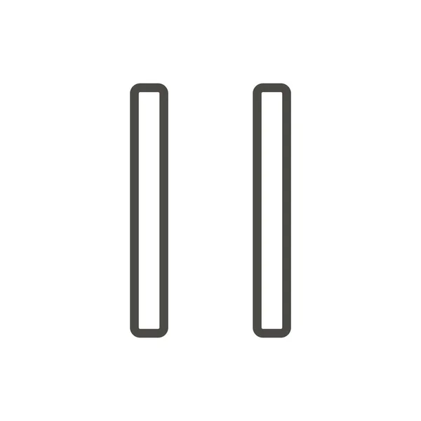 Pause-Symbol-Vektor. Liniensymbol. — Stockfoto