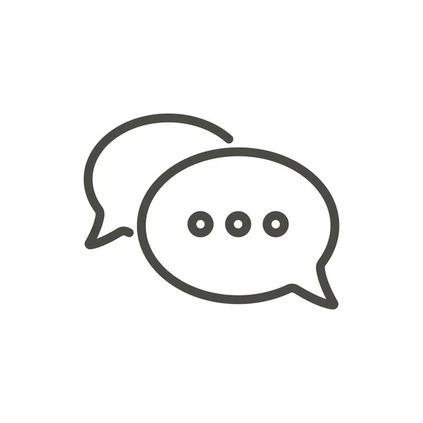 Chat icon vector. Line message symbol. — Stock Photo, Image