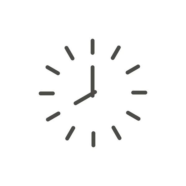 Klockan ikonen vektor. Tid linjesymbol. — Stockfoto