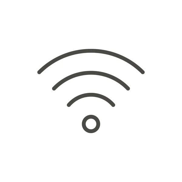 Ikona WiFi osnovy. Vektor Wireless, liniový symbol — Stock fotografie