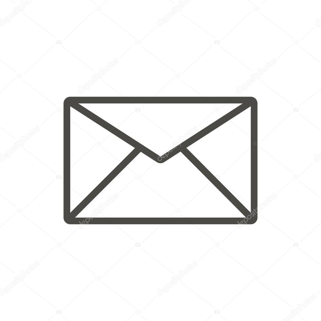Mail icon vector. Line email symbol.