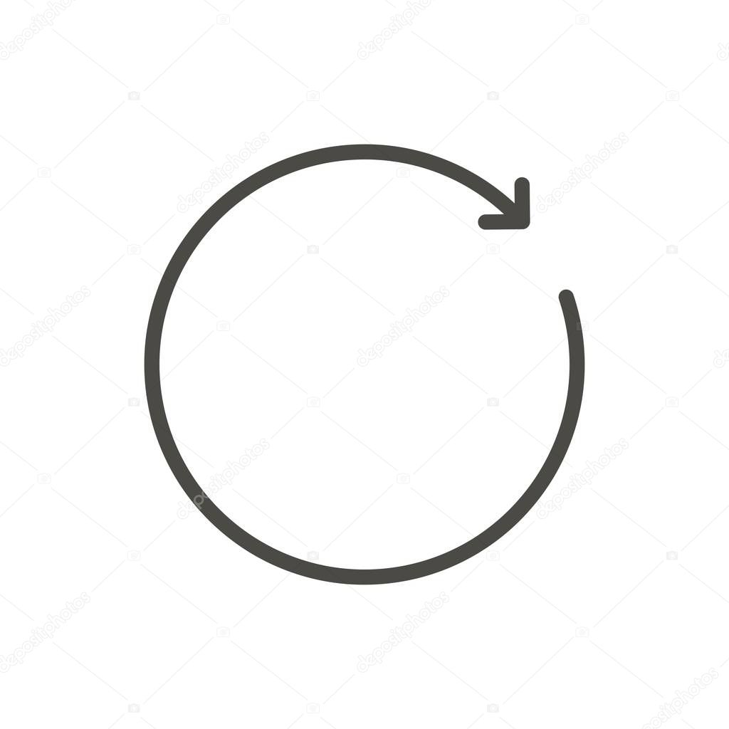 Refresh icon vector. Line sync symbol.