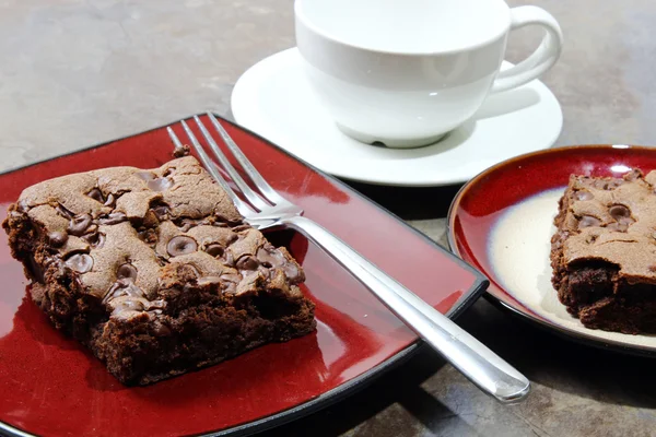 Nové čokoládové brownies — Stock fotografie