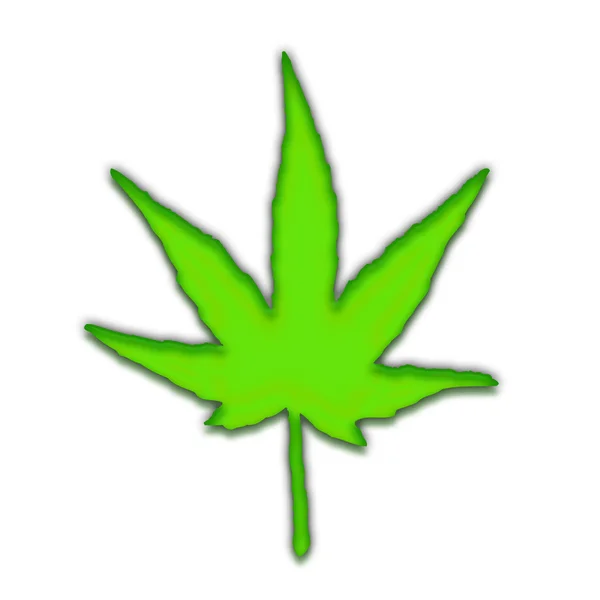 Зеленый лист марихуаны — стоковое фото