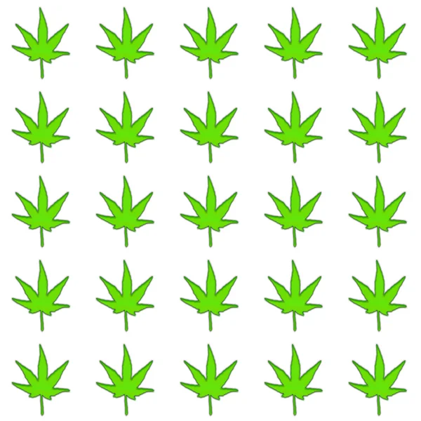 Grünes Marihuana Hintergrund Muster — Stockfoto