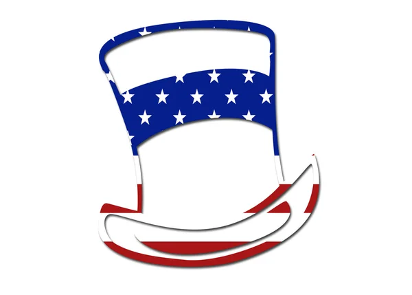 Drapeau américain chapeau symbole — Photo
