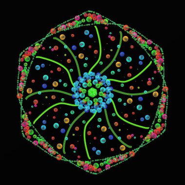 soyut renkli baloncuklar