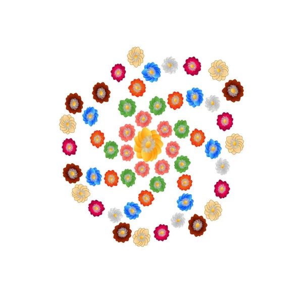 Різнокольорові квіти фону — стоковий вектор