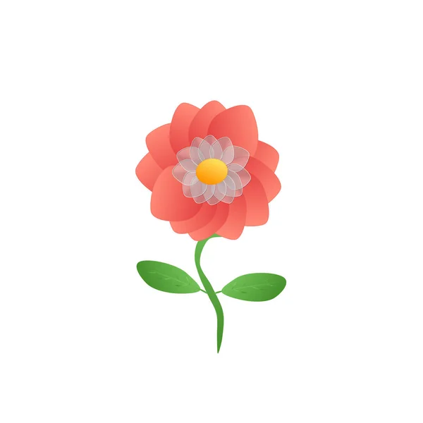 Ένα ροδάκινο λουλούδι — Διανυσματικό Αρχείο