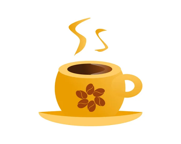 咖啡杯子徽标 — 图库矢量图片