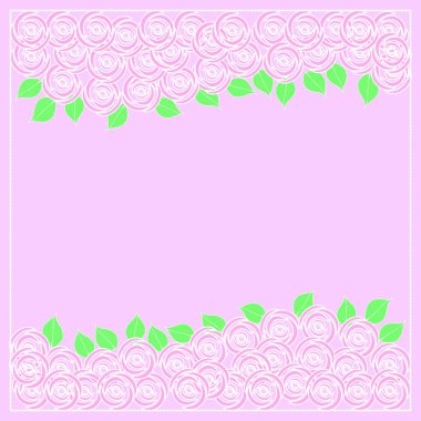 Pembe Gül arka plan üzerinde beyaz kopya alanı ile