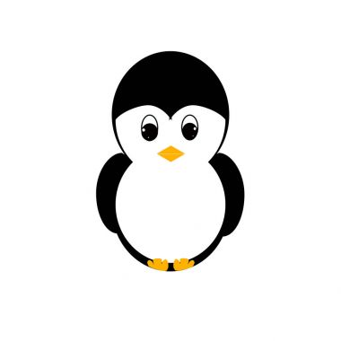 Bir vektör görüntü bir anne penguen ile bir çocuk penguen s
