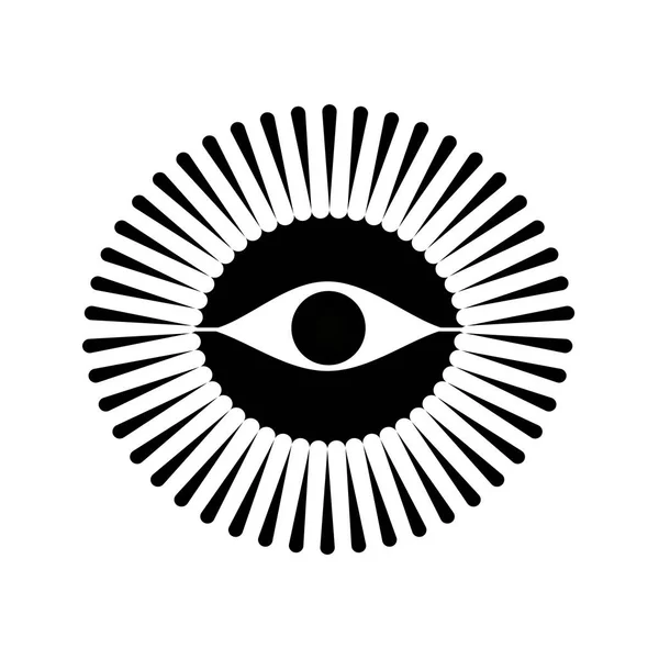 Oční logo v černé barvě — Stockový vektor