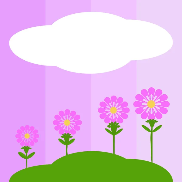 Flores de primavera sobre fondo rosa — Vector de stock