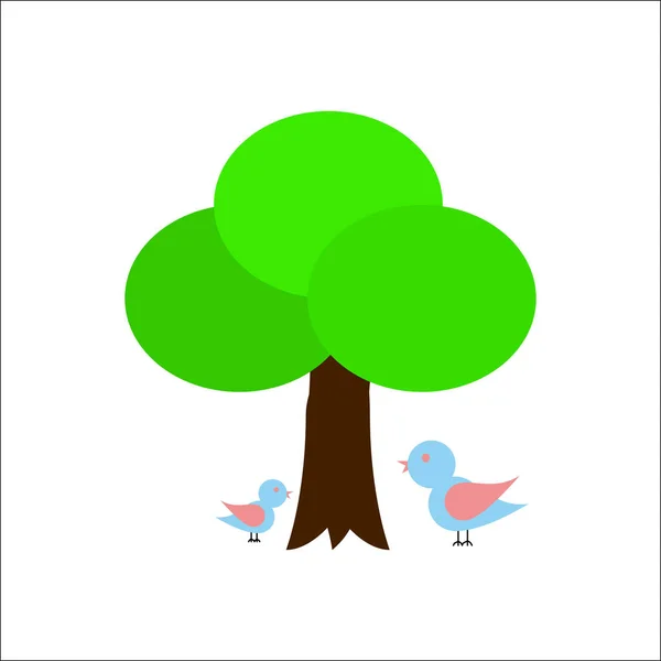 Un árbol de verano — Vector de stock