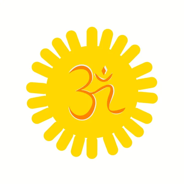 Aum, ein hinduistisches religiöses Symbol — Stockvektor