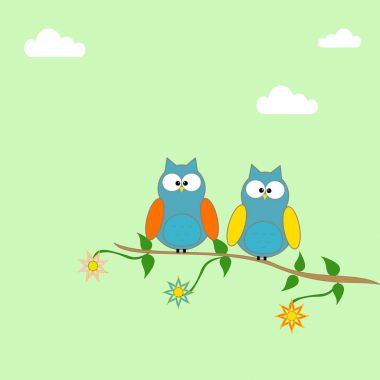 Bir ağaç dalı üzerinde baykuş