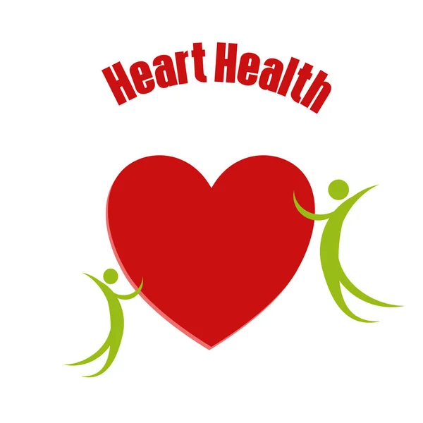 Ilustración del vector de salud cardíaca — Archivo Imágenes Vectoriales