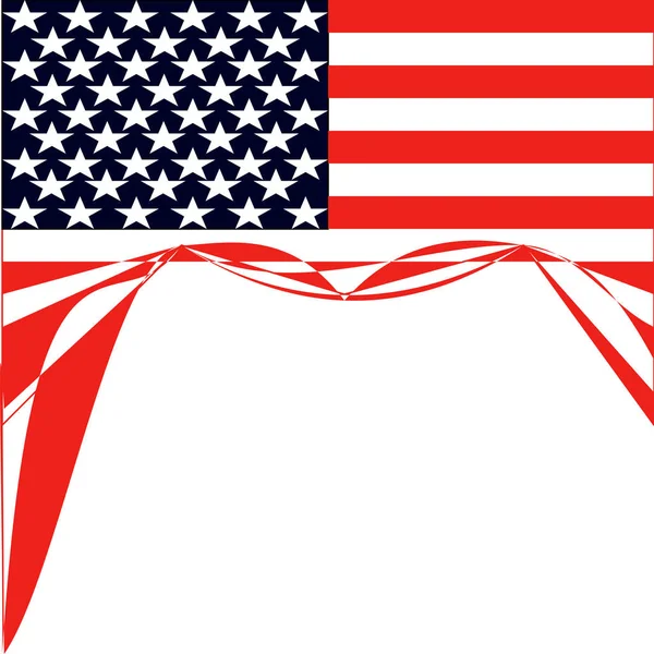 Amerikaanse vlag vector illustratie — Stockvector