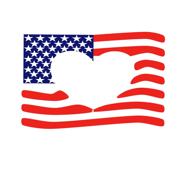 Ilustración del vector de bandera americana — Archivo Imágenes Vectoriales