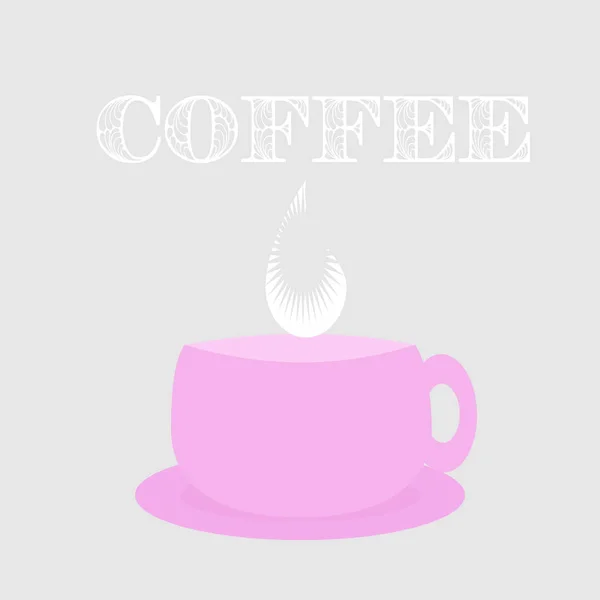 Šálek kávy s slovo káva — Stockový vektor