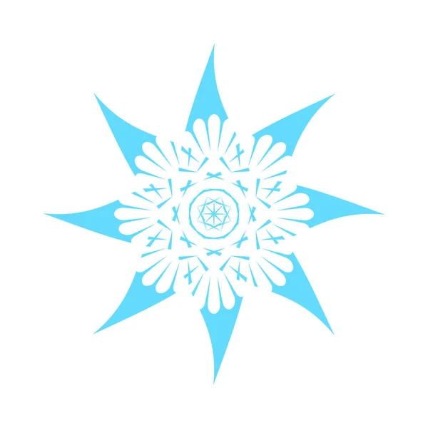 Logo abstrakt sternförmiges Logo in blau isoliert auf weißem Hintergrund — Stockvektor