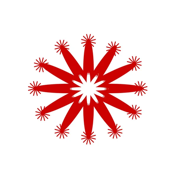 Логотип абстрактная звезда форме логотипа в красном выделены на белой backgrou — стоковый вектор