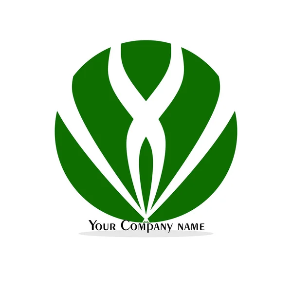 Beyaz backgr izole yeşil logo logo soyut yıldız şeklinde — Stok Vektör