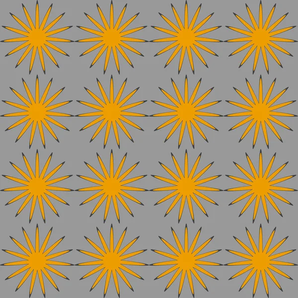 Gele bloemen patroon achtergrond — Stockvector