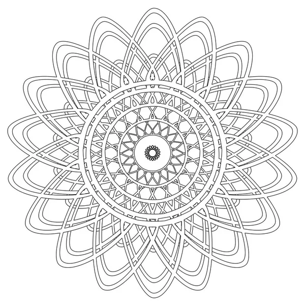 Runde Grafik, geometrische Dekoration, Mandalas — Stockvektor