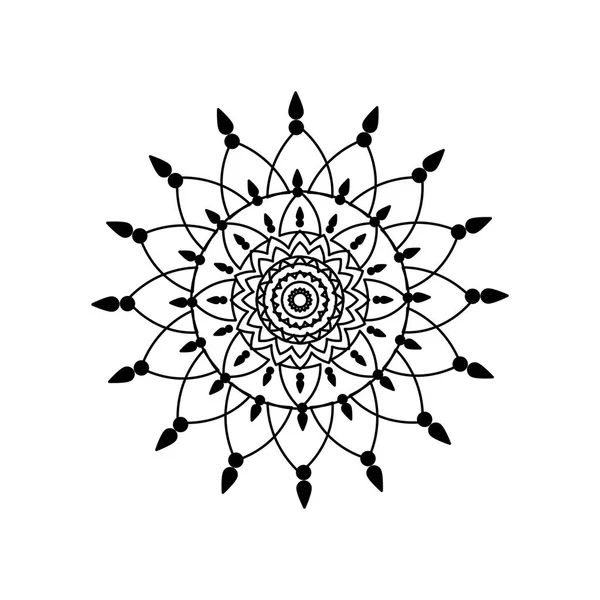 Runda grafiska, geometriska dekorativa, mandalas — Stock vektor