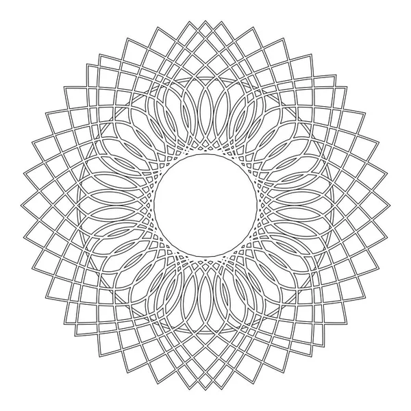 Ronde grafische en geometrische decoratieve, mandala's of henna ontwerp in — Stockvector