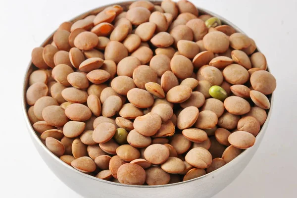 Brown lentils close up — Stock Photo, Image
