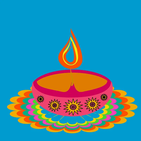 Luzes Diwali felizes — Vetor de Stock