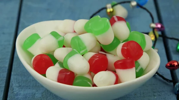 Red and green Christmas candy — Stock Photo, Image