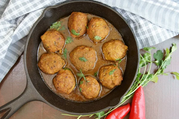 Almôndegas de carne ou caril de kofta — Fotografia de Stock