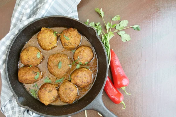 Almôndegas de carne ou caril de kofta — Fotografia de Stock