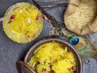 Zarda Pulao veya tatlı pirinç veya Meethe Chawal