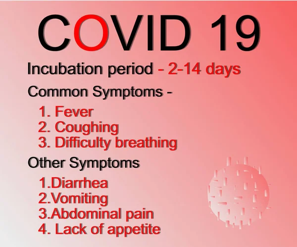 Infographic Symptoms Covid Coronavirus Sars Covid — Stock Photo, Image