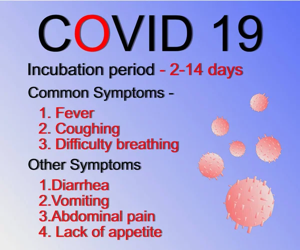 Infographic Symptoms Covid Coronavirus Sars Covid — Stock Photo, Image